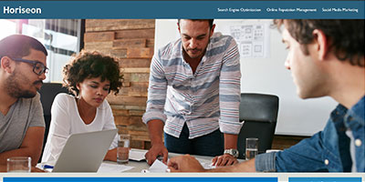 The home page for Horiseon Marketing Services