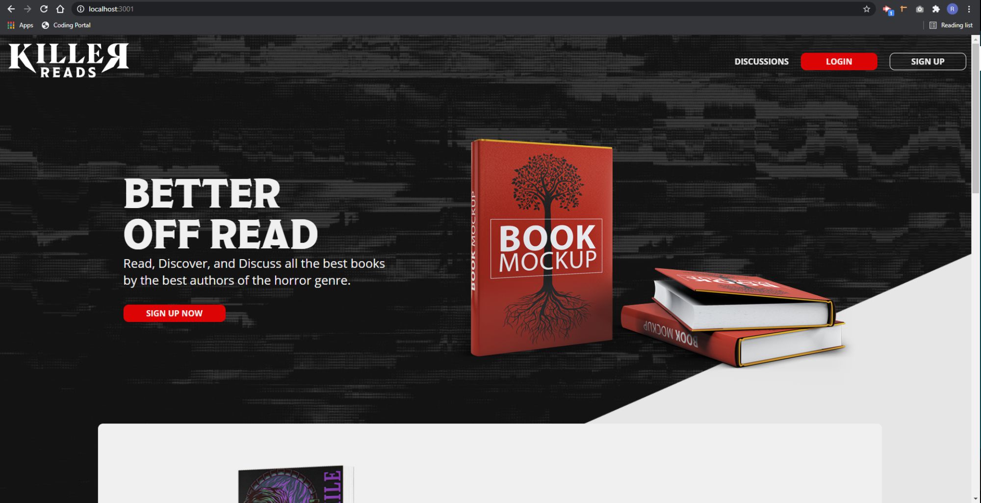 A book club based on horror genres